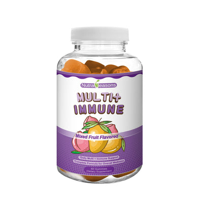 Multi + Immune Support Gummies, Berry, Mango and Peach Flavor