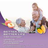 Multi + Immune Support Gummies, Berry, Mango and Peach Flavor